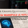 manchette de journal alertant sur la manipulation d'élections par l'IA