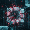 EtherHiding : la Corée du Nord détourne la blockchain pour infiltrer des malwares 15 Concept artistique d'un code malveillant intégré dans un réseau de blocs interconnectés, illustrant la menace de sécurité d'un malware au sein de la technologie blockchain