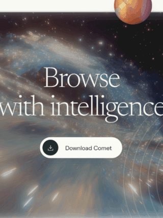 Page d’accueil d’un navigateur avec un fond spatial et une icône de document d’alerte suggérant une vulnérabilité permettant l’exécution de malwares.