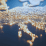 Vue stylisée de l’Europe montrant un maillage de points lumineux reliés par des lignes symbolisant le trafic et les infrastructures réseau.