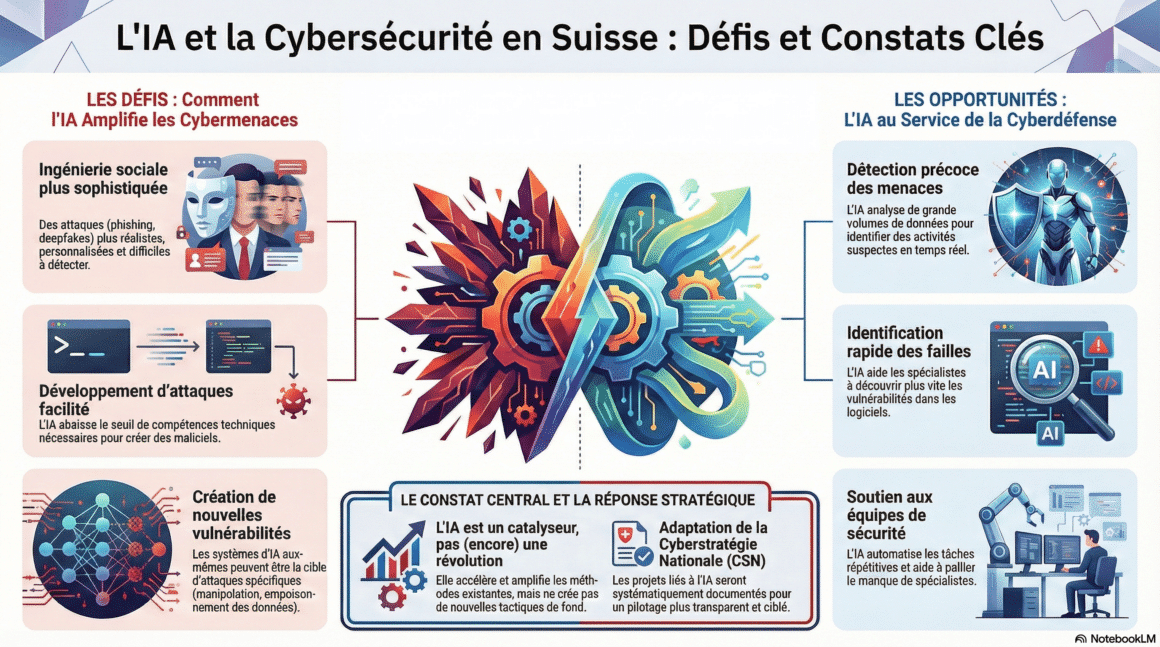 IA et cybersécurité : le Conseil fédéral alerte sur la menace accélérée 7 IA et cybersécurité en Suisse : défis et constats clés de l'OFCS