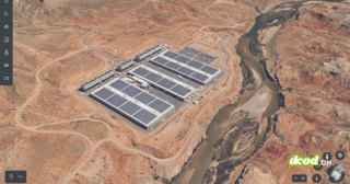 DCOD Vue satellite dun centre de donnees dans le desert