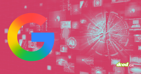 Illustration numérique montrant le logo de Google et un cerveau électronique stylisé sur un fond magenta, symbolisant l'intelligence artificielle Gemini pour le média DCOD.