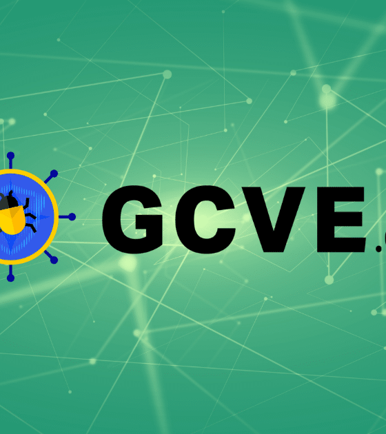Logo officiel de GCVE.eu représentant un insecte (bug) dans un bouclier bleu sur un fond de réseau vert, avec le filigrane du média d'information cybersécurité dcod.ch.