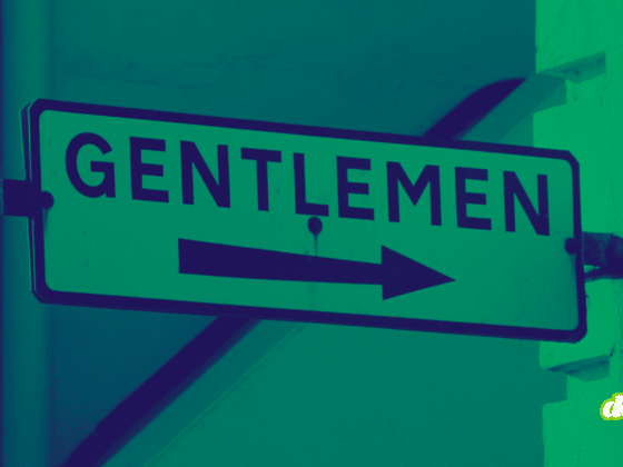 Panneau indicateur vintage avec l'inscription "GENTLEMEN" et une flèche pointant vers la droite, utilisé comme illustration pour le ransomware The Gentlemen.