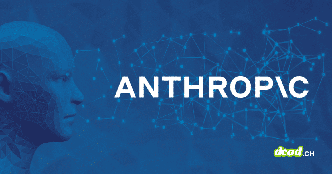 Illustration cyber-sécurité pour l'article sur l'extraction de données Anthropic : un profil humain stylisé en réseau de neurones avec le logo 'Anthropic' ciblé