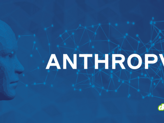 Illustration cyber-sécurité pour l'article sur l'extraction de données Anthropic : un profil humain stylisé en réseau de neurones avec le logo 'Anthropic' ciblé