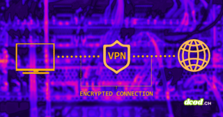 Illustration de Proton VPN montrant le mécanisme d'une connexion chiffrée (encrypted connection) entre un utilisateur et le web mondial, symbolisant le bouclier utilisé contre la censure web dans 62 pays en 2025.