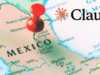 Illustration montrant une carte géographique du Mexique ciblée par une punaise rouge, symbolisant une cyberattaque liée à l'outil Claude Code.