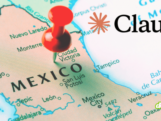 Illustration montrant une carte géographique du Mexique ciblée par une punaise rouge, symbolisant une cyberattaque liée à l'outil Claude Code.