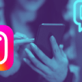 Illustration Instagram et smartphone sur le chiffrement de bout en bout des messages.