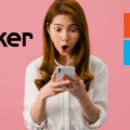 Illustration montrant une femme surprise consultant son smartphone, encadrée par les logos de l'entreprise Stryker et de Microsoft sur un fond rose, pour l'article DCOD sur le détournement de Microsoft Intune.