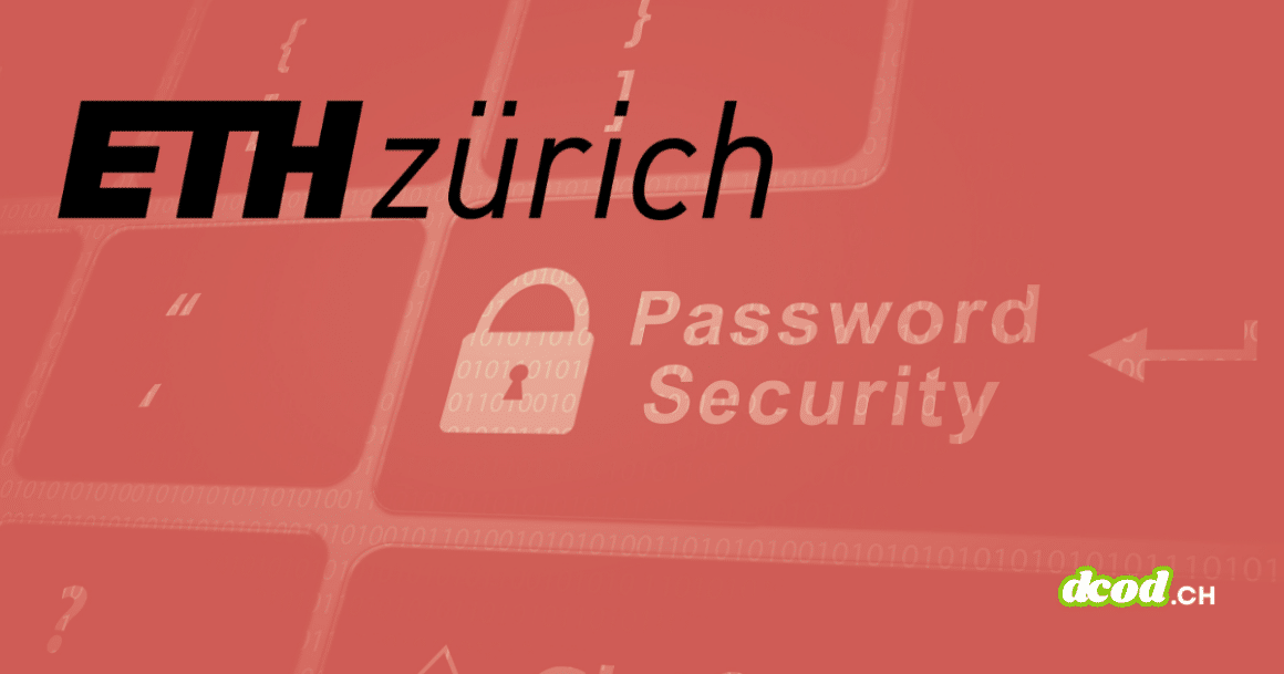 Illustration sur la cybersécurité montrant le logo de l'ETH Zurich et un clavier d'ordinateur symbolisant une faille des gestionnaires de mots de passe.