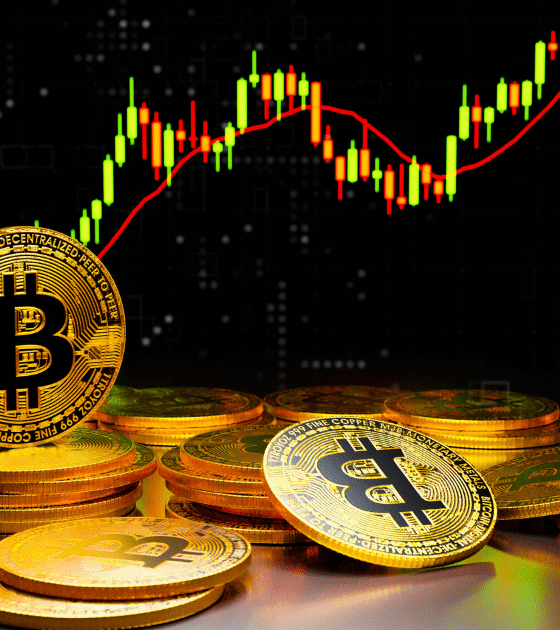 Illustration d'un personnage désespéré face à une chute du cours du Bitcoin, symbolisant comment un faux Ledger sur l'App Store siphonne les économies d'une vie.