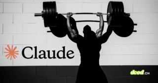 Illustration de Claude Mythos d'Anthropic, une IA surpuissante qui menacerait le Web, représentée par une silhouette soulevant une charge massive pour symboliser sa puissance technologique.