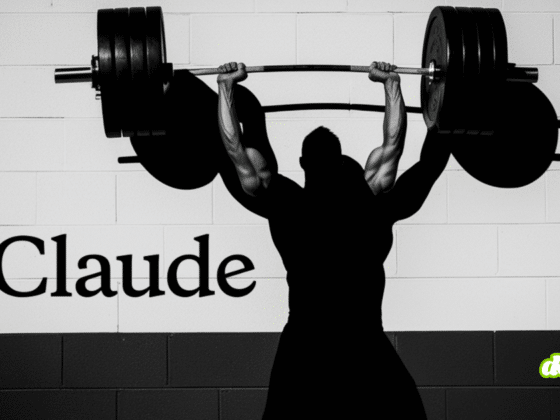 Illustration de Claude Mythos d'Anthropic, une IA surpuissante qui menacerait le Web, représentée par une silhouette soulevant une charge massive pour symboliser sa puissance technologique.