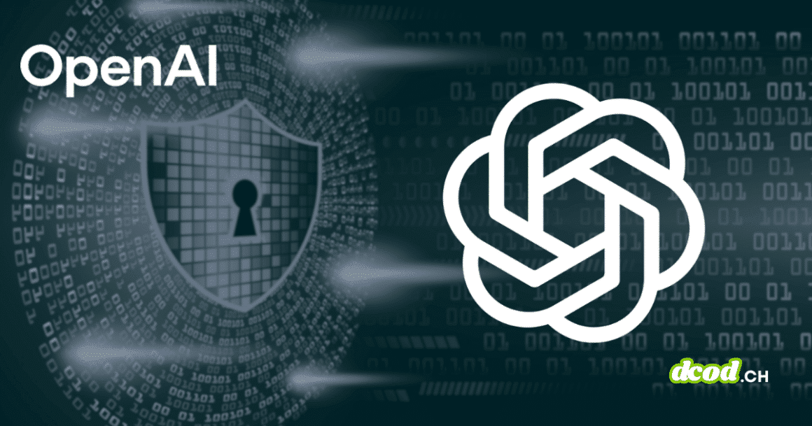 Illustration pour le média DCOD montrant le logo OpenAI et un bouclier de protection numérique symbolisant le lancement de GPT-5.4-Cyber dans la course contre Anthropic pour le leadership de la cybersécurité.