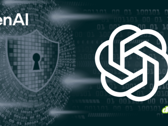 Illustration pour le média DCOD montrant le logo OpenAI et un bouclier de protection numérique symbolisant le lancement de GPT-5.4-Cyber dans la course contre Anthropic pour le leadership de la cybersécurité.