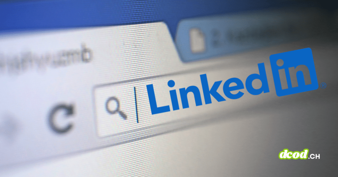 Logo LinkedIn sur un navigateur web illustrant l'article de DCOD : LinkedIn scanne secrètement plus de 6 000 extensions pour surveiller ses membres.