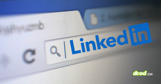 Logo LinkedIn sur un navigateur web illustrant l'article de DCOD : LinkedIn scanne secrètement plus de 6 000 extensions pour surveiller ses membres.