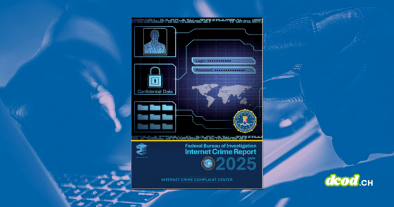 Montage visuel DCOD montrant un hacker au clavier en arrière-plan bleuté, superposé à la couverture officielle du rapport IC3 2025 dans lequel le FBI confirme 20,9 milliards de pertes liées à la cybercriminalité.