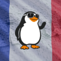 Mascotte Tux de Linux devant un drapeau de la France illustrant la stratégie de souveraineté numérique de l'État pour le média dcod.ch.