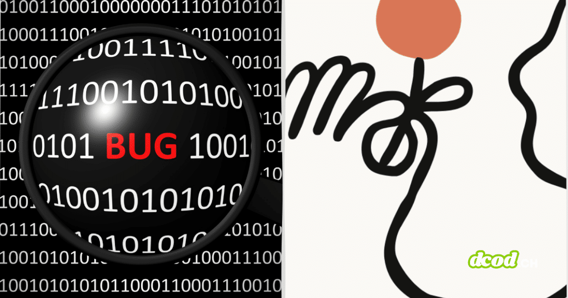 Illustration montrant une loupe isolant un bug dans du code binaire, symbolisant comment l'IA Claude Mythos d'Anthropic force la traque aux failles logicielles pour DCOD.