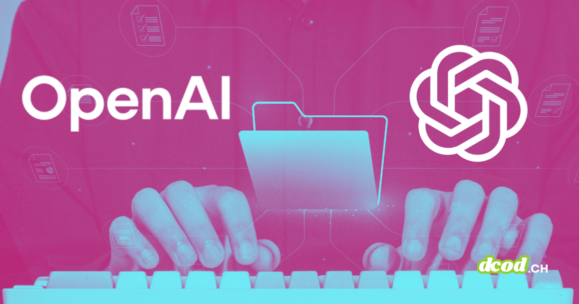 Illustration montrant des mains tapant sur un clavier avec les logos d'OpenAI et de ChatGPT, symbolisant le lancement du bug bounty pour sécuriser le modèle GPT-5.5.