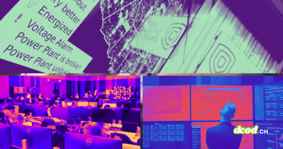 Composition visuelle illustrant Locked Shields 2026, l'exercice mondial de cyberdéfense où la Suisse et la France ont atteint le podium. L'image montre des alertes critiques sur une centrale électrique, des experts en opération devant leurs écrans et des centres de contrôle technique. Crédit : page LinkedIn de The NATO Cooperative Cyber Defence Centre of Excellence.