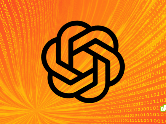 Logo d'OpenAI sur fond de code binaire orange illustrant comment le mode Lockdown de ChatGPT verrouille la fuite de données](DCOD - Le mode Lockdown de ChatGPT verrouille la fuite de données