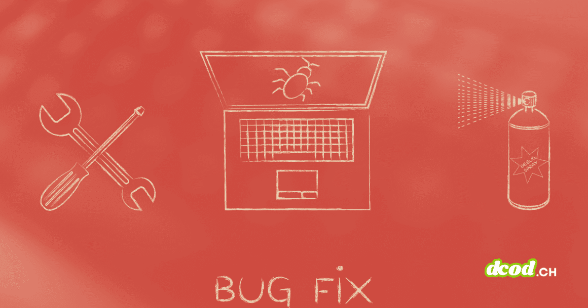 Illustration conceptuelle pour le Patch Tuesday de juin 2026 : un ordinateur portable avec un bug sur l'écran est entouré d'outils et d'un spray de débogage, symbolisant la chasse record aux failles débusquées par l'IA.