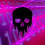 Illustration de l'attaque Ghostcommit montrant un crâne noir sur fond de code binaire néon violet, symbolisant des images malveillantes qui piègent l'IA.