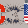 Illustration avec la lettre C aux couleurs du drapeau chinois et la lettre U aux couleurs du drapeau américain entourant un champ magnétique, symbolisant l'IA chinoise Kimi K3 qui bouscule la suprématie américaine.