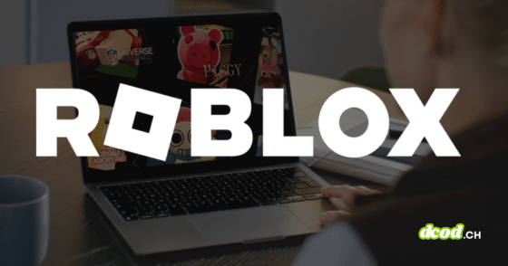 Un ordinateur portable ouvert affichant différents jeux de la plateforme Roblox, illustrant une enquête sur les méthodes par lesquelles des pirates s'emparent de créations entières et de leurs revenus.