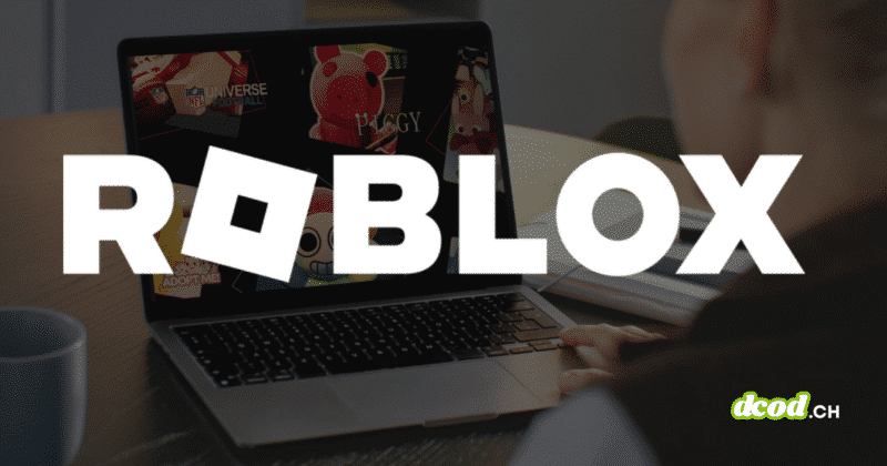 Un ordinateur portable ouvert affichant différents jeux de la plateforme Roblox, illustrant une enquête sur les méthodes par lesquelles des pirates s'emparent de créations entières et de leurs revenus.