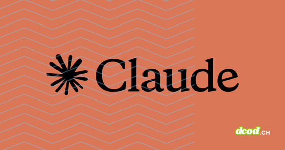 Logo noir d'Anthropic Claude avec son symbole en étoile sur un fond terracotta à motifs géométriques en zigzag.