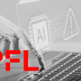 Main robotique manipulant le clavier d'un ordinateur portable devant des icônes holographiques de puce IA et de panneau d'avertissement, surmontée du logo rouge de l'EPFL et de la marque dcod.ch.