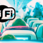 Piratage Wi-Fi à bord d'un vol Delta au retour de la DEF CON : vue de la cabine passagers avec un picto Wi-Fi.