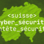 Carte de la Suisse sur fond vert avec les balises HTML , et , logo dcod.ch en bas à droite.