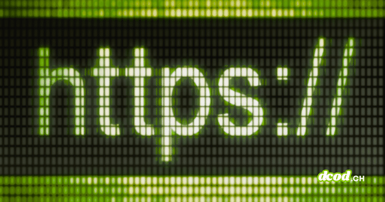 rotocole https affiché en lettres lumineuses sur un écran matriciel vert, illustrant les en-têtes de sécurité HTTP, HSTS, CSP et la protection web.