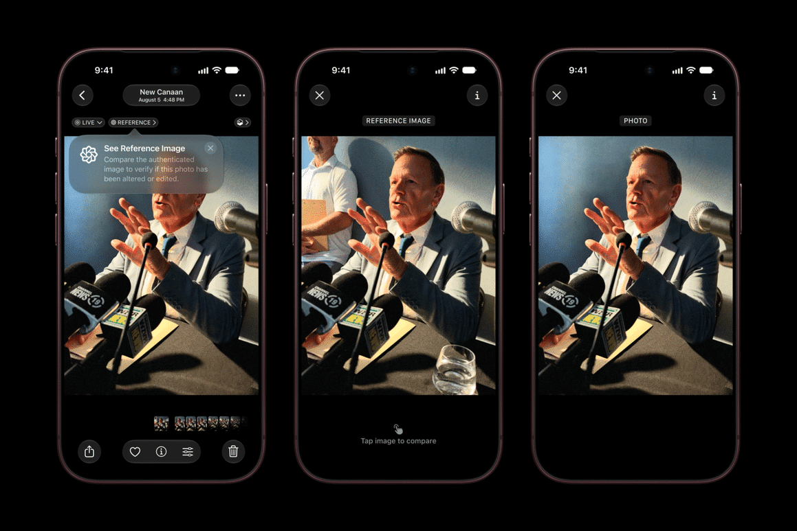 Apple Reference Image certifie les photos de l'iPhone 18 Pro 7 Apple Reference Image sur l'application Photos d'iPhone 18 Pro (Crédit : Apple)
