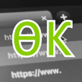 Les caractères spéciaux « ө » cyrillique et « ƙ » latin formant les lettres « OK » en vert au premier plan sur une barre d'adresse de navigateur web, illustrant le contournement de sécurité des adresses dans le moteur Chromium. Crédit : DCOD (dcod.ch)