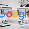 Logo Google au premier plan sur fond d'écrans clonés et manipulés par un individu, illustrant le détournement de site.
