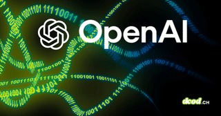 Logo OpenAI entouré de rubans de code binaire symbolisant le filigrane textGrain déployé face aux règles de l'UE