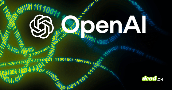 Logo OpenAI entouré de rubans de code binaire symbolisant le filigrane textGrain déployé face aux règles de l'UE
